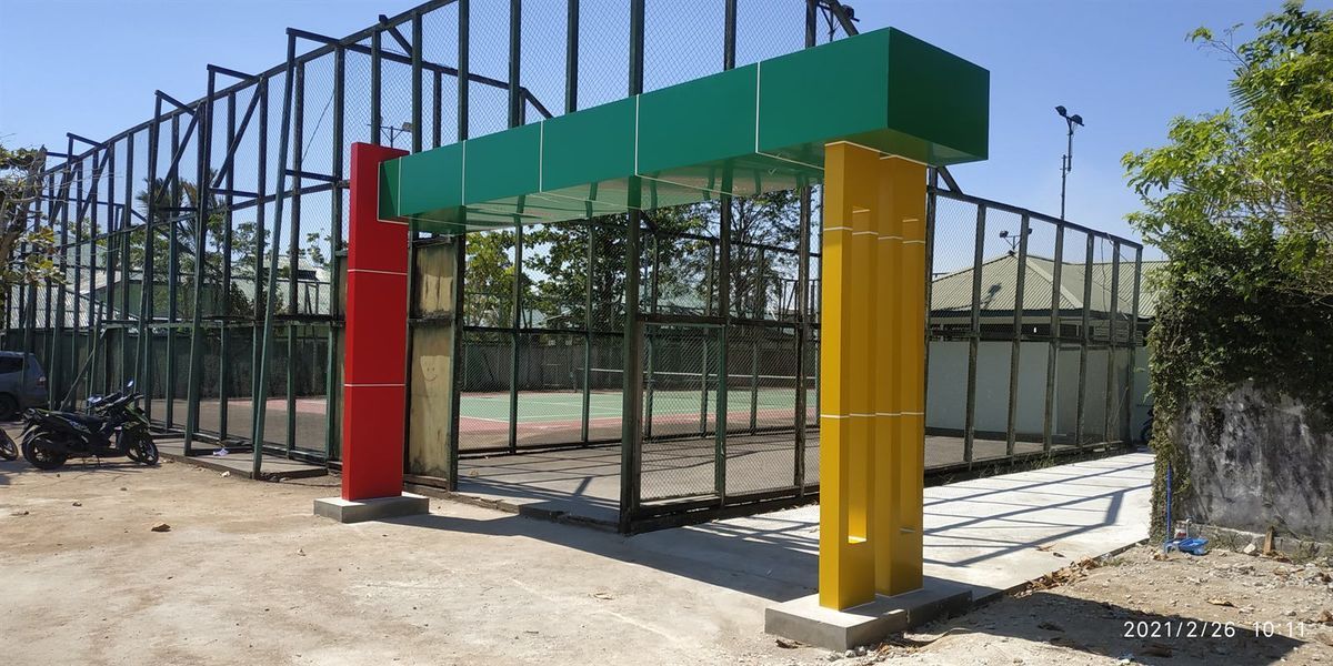 gerbang acp lapangan tenis kodam - Dokumentasi Proyek